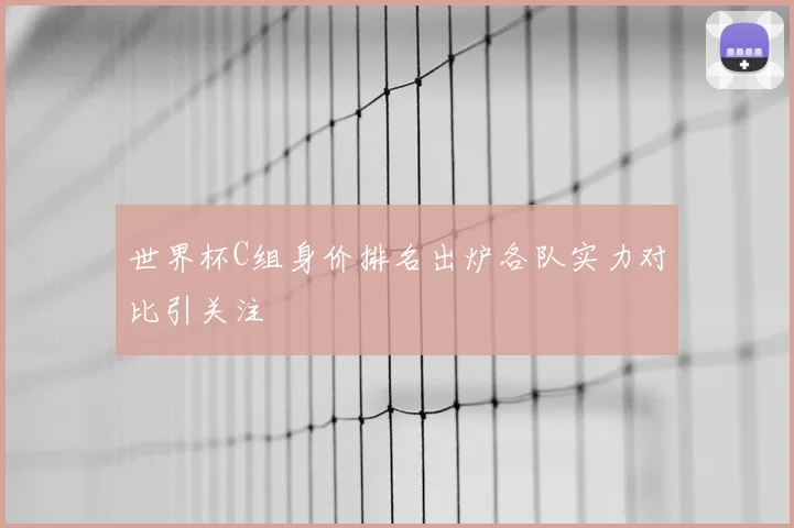 世界杯C组身价排名出炉各队实力对比引关注